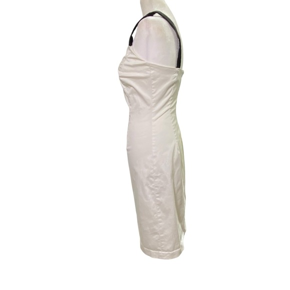 The Limited Vintage 90s Stretch Two Tone Fit Flare Dress Size 2 - Picture 3 of 7